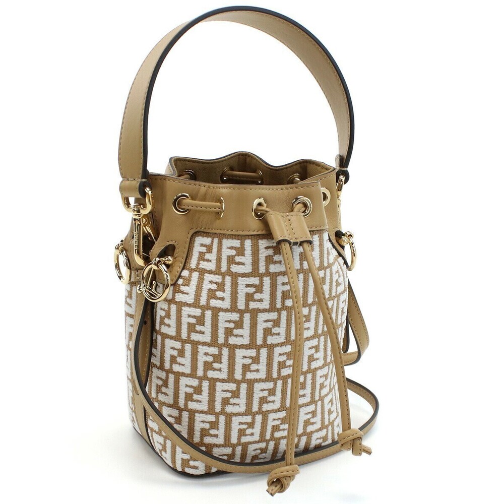 Fendi Bucket Bag Shoulder Brown White